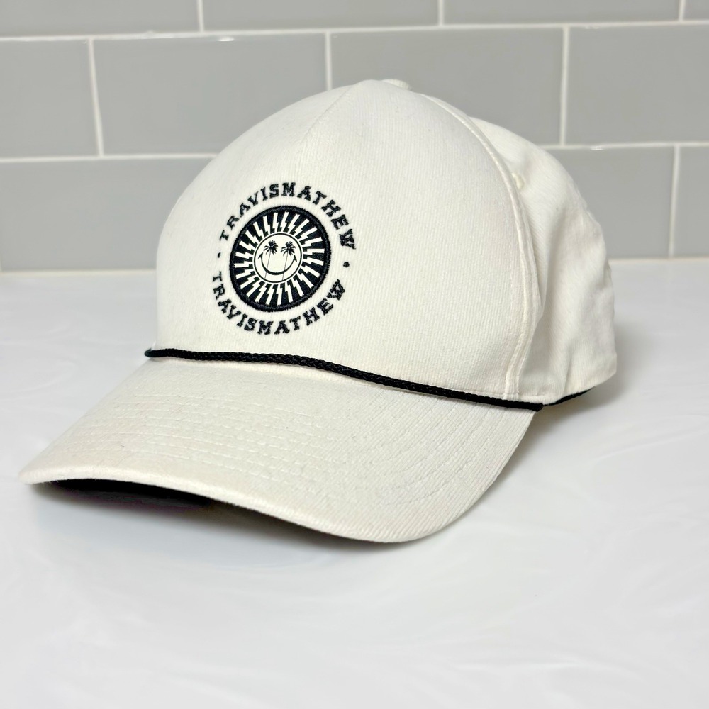 Travis Mathew New Visitor Snapback Hat Vanilla Ice One Size Men Golf Cap Cream